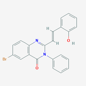 molecular formula C22H15BrN2O2 B3728420 6-bromo-2-[2-(2-hydroxyphenyl)vinyl]-3-phenyl-4(3H)-quinazolinone 