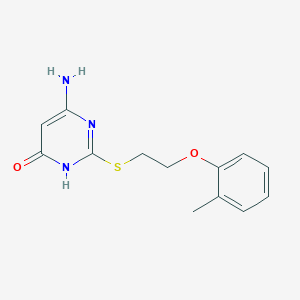 molecular formula C13H15N3O2S B3728447 6-amino-2-{[2-(2-methylphenoxy)ethyl]thio}-4-pyrimidinol 