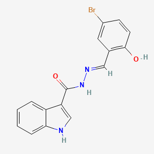 molecular formula C16H12BrN3O2 B3728478 N'-(5-bromo-2-hydroxybenzylidene)-1H-indole-3-carbohydrazide 