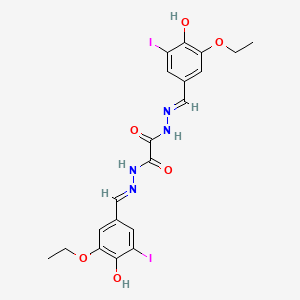molecular formula C20H20I2N4O6 B3728521 N'~1~,N'~2~-bis(3-ethoxy-4-hydroxy-5-iodobenzylidene)ethanedihydrazide 