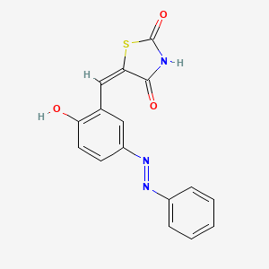 molecular formula C16H11N3O3S B3728528 5-[2-hydroxy-5-(phenyldiazenyl)benzylidene]-1,3-thiazolidine-2,4-dione 