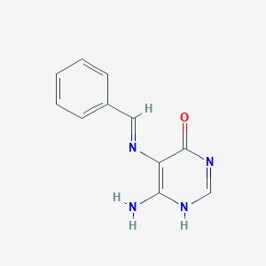 molecular formula C11H10N4O B372853 6-Amino-5-(benzylideneamino)-4-pyrimidinol CAS No. 135039-36-0