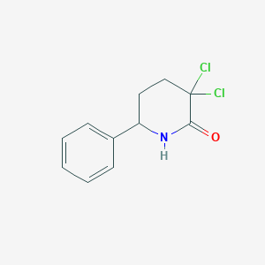 molecular formula C11H11Cl2NO B372854 3,3-Dichloro-6-phenyl-2-piperidinone 
