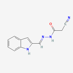 molecular formula C12H10N4O B3728544 2-cyano-N'-(1H-indol-2-ylmethylene)acetohydrazide 
