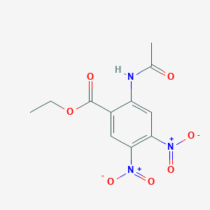molecular formula C11H11N3O7 B372859 Ethyl 2-acetamido-4,5-dinitrobenzoate 