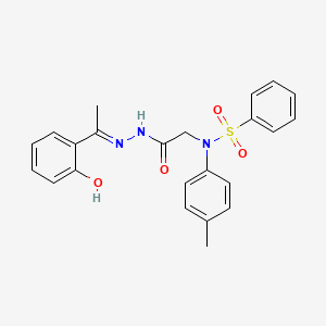 molecular formula C23H23N3O4S B3728619 N-(2-{2-[1-(2-hydroxyphenyl)ethylidene]hydrazino}-2-oxoethyl)-N-(4-methylphenyl)benzenesulfonamide 