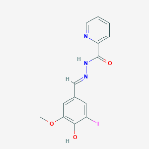 N'-(4-hydroxy-3-iodo-5-methoxybenzylidene)-2-pyridinecarbohydrazide