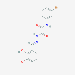 molecular formula C16H14BrN3O4 B3728622 N-(3-bromophenyl)-2-[2-(2-hydroxy-3-methoxybenzylidene)hydrazino]-2-oxoacetamide 
