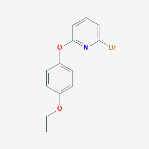 molecular formula C13H12BrNO2 B372868 2-Bromo-6-(4-ethoxyphenoxy)pyridine 