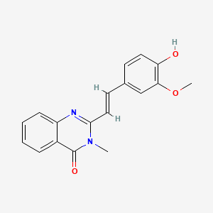 molecular formula C18H16N2O3 B3728691 2-[2-(4-hydroxy-3-methoxyphenyl)vinyl]-3-methyl-4(3H)-quinazolinone 