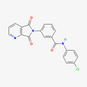 molecular formula C20H12ClN3O3 B3728702 N-(4-chlorophenyl)-3-(5,7-dioxo-5,7-dihydro-6H-pyrrolo[3,4-b]pyridin-6-yl)benzamide 