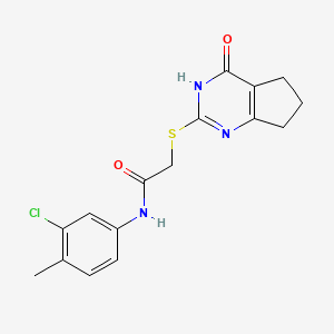 molecular formula C16H16ClN3O2S B3728733 N-(3-chloro-4-methylphenyl)-2-[(4-oxo-4,5,6,7-tetrahydro-3H-cyclopenta[d]pyrimidin-2-yl)thio]acetamide 