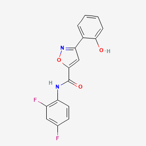 molecular formula C16H10F2N2O3 B3728743 N-(2,4-difluorophenyl)-3-(2-hydroxyphenyl)-5-isoxazolecarboxamide 