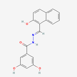 molecular formula C18H14N2O4 B3728747 3,5-dihydroxy-N'-[(2-hydroxy-1-naphthyl)methylene]benzohydrazide 
