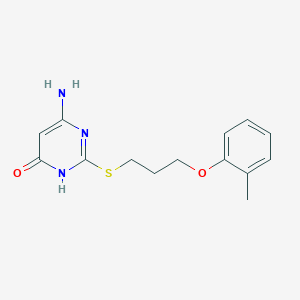 molecular formula C14H17N3O2S B3728766 6-amino-2-{[3-(2-methylphenoxy)propyl]thio}-4-pyrimidinol 