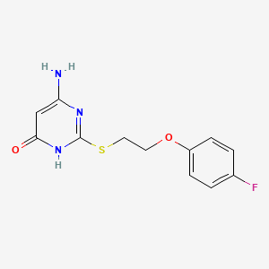 molecular formula C12H12FN3O2S B3728768 6-amino-2-{[2-(4-fluorophenoxy)ethyl]thio}-4-pyrimidinol 