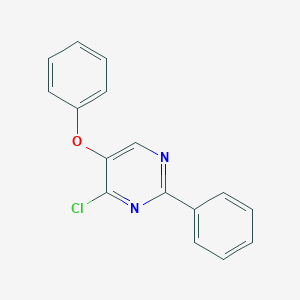 molecular formula C16H11ClN2O B372877 4-Chloro-5-phenoxy-2-phenylpyrimidine 
