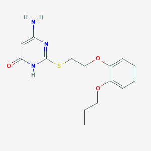 molecular formula C15H19N3O3S B3728783 6-amino-2-{[2-(2-propoxyphenoxy)ethyl]thio}-4-pyrimidinol 
