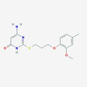 molecular formula C15H19N3O3S B3728794 6-amino-2-{[3-(2-methoxy-4-methylphenoxy)propyl]thio}-4-pyrimidinol 