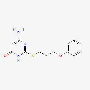 molecular formula C13H15N3O2S B3728810 6-amino-2-[(3-phenoxypropyl)thio]-4-pyrimidinol 
