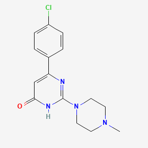 molecular formula C15H17ClN4O B3728816 6-(4-chlorophenyl)-2-(4-methyl-1-piperazinyl)-4(3H)-pyrimidinone 