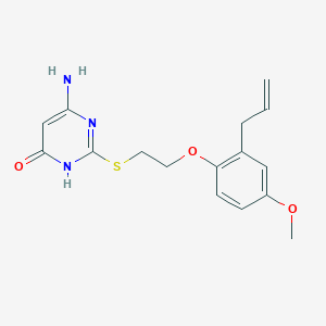 molecular formula C16H19N3O3S B3728822 2-{[2-(2-allyl-4-methoxyphenoxy)ethyl]thio}-6-amino-4-pyrimidinol 