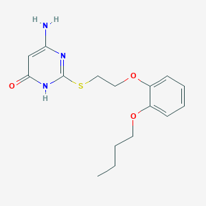 molecular formula C16H21N3O3S B3728828 6-amino-2-{[2-(2-butoxyphenoxy)ethyl]thio}-4-pyrimidinol 
