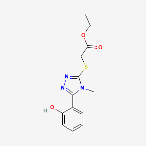 molecular formula C13H15N3O3S B3728840 ethyl {[5-(2-hydroxyphenyl)-4-methyl-4H-1,2,4-triazol-3-yl]thio}acetate 