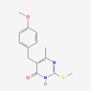 5-(4-methoxybenzyl)-6-methyl-2-(methylthio)-4-pyrimidinol