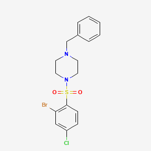 1-benzyl-4-[(2-bromo-4-chlorophenyl)sulfonyl]piperazine