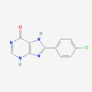 molecular formula C11H7ClN4O B372889 8-(4-chlorophenyl)-3,7-dihydropurin-6-one 