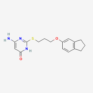molecular formula C16H19N3O2S B3728891 6-amino-2-{[3-(2,3-dihydro-1H-inden-5-yloxy)propyl]thio}-4-pyrimidinol 