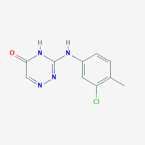 molecular formula C10H9ClN4O B3728907 3-[(3-chloro-4-methylphenyl)amino]-1,2,4-triazin-5(4H)-one 