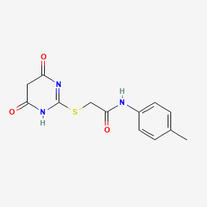 2-[(4,6-dioxo-1,4,5,6-tetrahydro-2-pyrimidinyl)thio]-N-(4-methylphenyl)acetamide