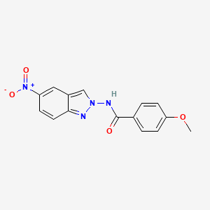 molecular formula C15H12N4O4 B3728925 4-methoxy-N-(5-nitro-2H-indazol-2-yl)benzamide 