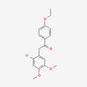 molecular formula C18H19BrO4 B3728934 2-(2-bromo-4,5-dimethoxyphenyl)-1-(4-ethoxyphenyl)ethanone 