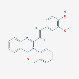 molecular formula C24H20N2O3 B3728939 2-[2-(4-hydroxy-3-methoxyphenyl)vinyl]-3-(2-methylphenyl)-4(3H)-quinazolinone 