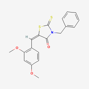 molecular formula C19H17NO3S2 B3728949 3-benzyl-5-(2,4-dimethoxybenzylidene)-2-thioxo-1,3-thiazolidin-4-one 