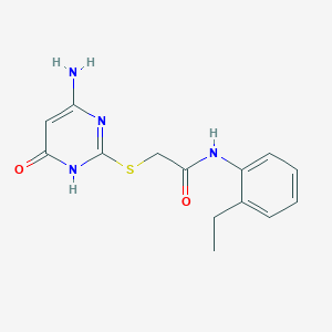 2-[(4-amino-6-oxo-1,6-dihydro-2-pyrimidinyl)thio]-N-(2-ethylphenyl)acetamide