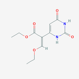 molecular formula C11H14N2O5 B372897 Ethyl 2-(2,6-dioxo-1,2,3,6-tetrahydro-4-pyrimidinyl)-3-ethoxyacrylate 