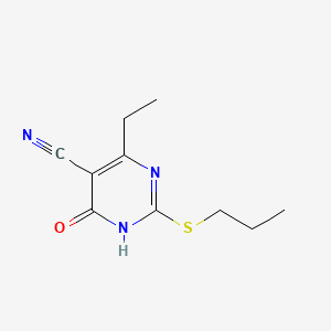 molecular formula C10H13N3OS B3728990 4-ethyl-6-oxo-2-(propylthio)-1,6-dihydro-5-pyrimidinecarbonitrile 
