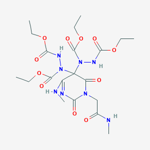 ethyl N-(ethoxycarbonylamino)-N-[5-[ethoxycarbonyl-(ethoxycarbonylamino)amino]-4-(methylamino)-1-[2-(methylamino)-2-oxoethyl]-2,6-dioxopyrimidin-5-yl]carbamate
