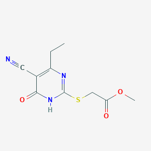 molecular formula C10H11N3O3S B3729059 methyl [(5-cyano-4-ethyl-6-oxo-1,6-dihydro-2-pyrimidinyl)thio]acetate 