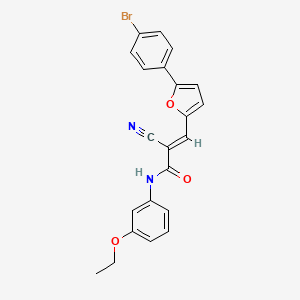 molecular formula C22H17BrN2O3 B3729067 3-[5-(4-bromophenyl)-2-furyl]-2-cyano-N-(3-ethoxyphenyl)acrylamide 