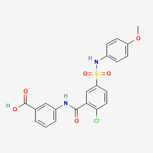 molecular formula C21H17ClN2O6S B3729089 3-[(2-chloro-5-{[(4-methoxyphenyl)amino]sulfonyl}benzoyl)amino]benzoic acid 