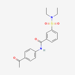 molecular formula C19H22N2O4S B3729095 N-(4-acetylphenyl)-3-[(diethylamino)sulfonyl]benzamide 
