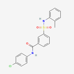 molecular formula C20H17ClN2O3S B3729102 N-(4-chlorophenyl)-3-{[(2-methylphenyl)amino]sulfonyl}benzamide 