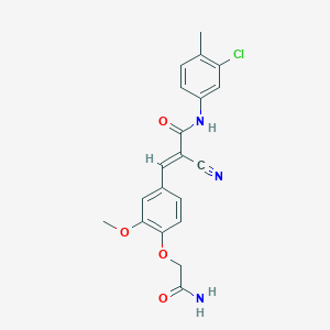 3-[4-(2-amino-2-oxoethoxy)-3-methoxyphenyl]-N-(3-chloro-4-methylphenyl)-2-cyanoacrylamide