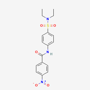 molecular formula C17H19N3O5S B3729116 N-{4-[(diethylamino)sulfonyl]phenyl}-4-nitrobenzamide 
