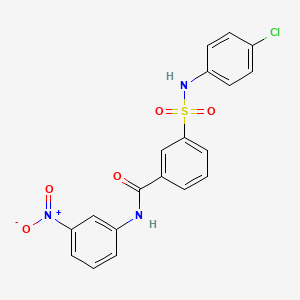 molecular formula C19H14ClN3O5S B3729143 3-{[(4-chlorophenyl)amino]sulfonyl}-N-(3-nitrophenyl)benzamide 